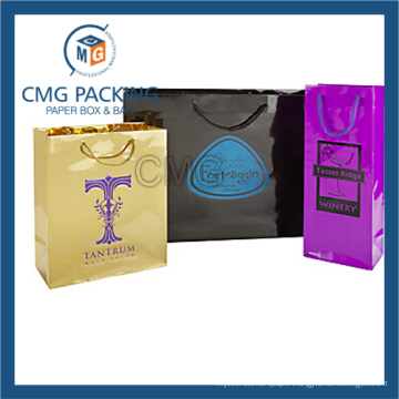 High Glossy Logo Printed Paper Bag (DM-GPBB-147)